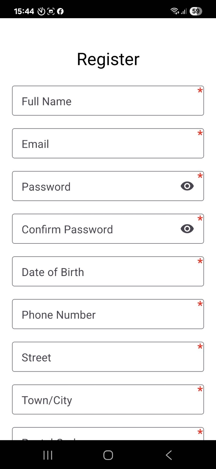 Registration form