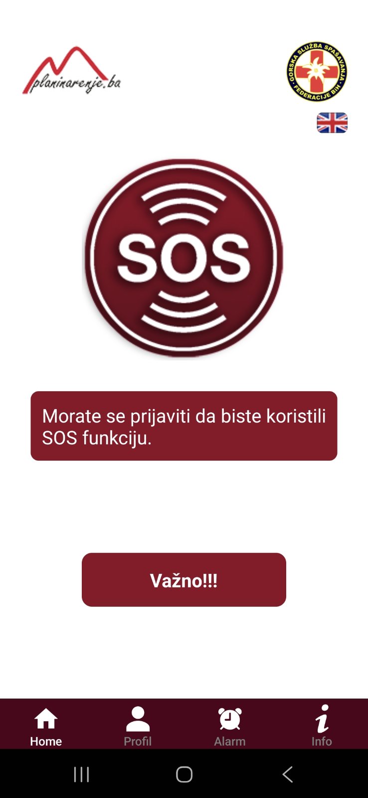 Ekran dobrodošlice